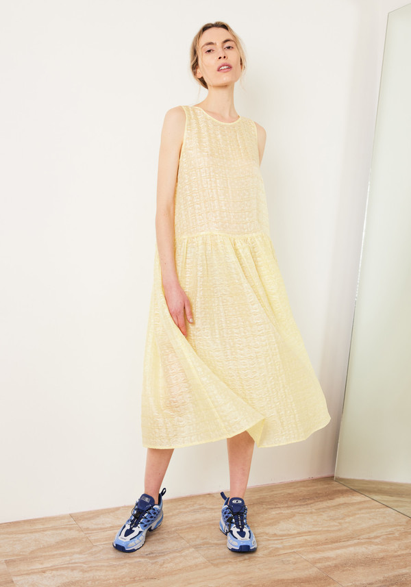 Ali Golden Drop Waist Tank Dress - Lemon | Garmentory
