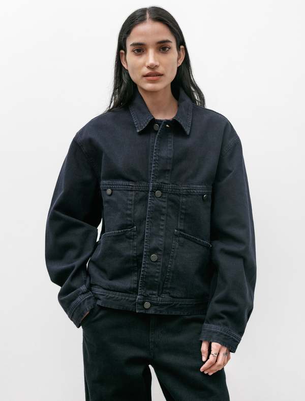 Lemaire 4 Pocket Blouson - Midnight Indigo Blue | Garmentory
