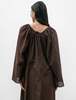 CristaSeya Gathered Dress - Dark Brown - Thumbnail 6