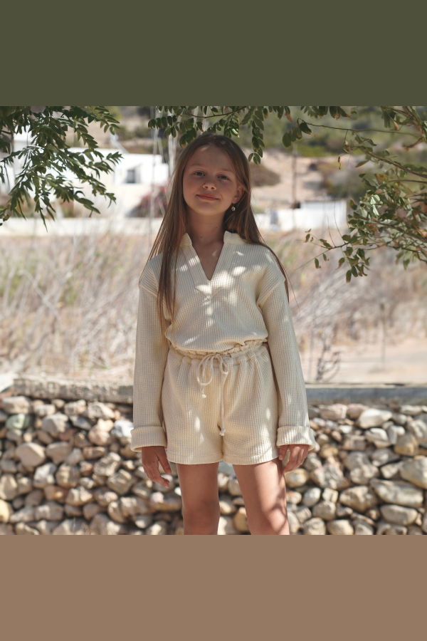 Kids House Of Paloma Bruno Kid's Short - Vanille Waffle