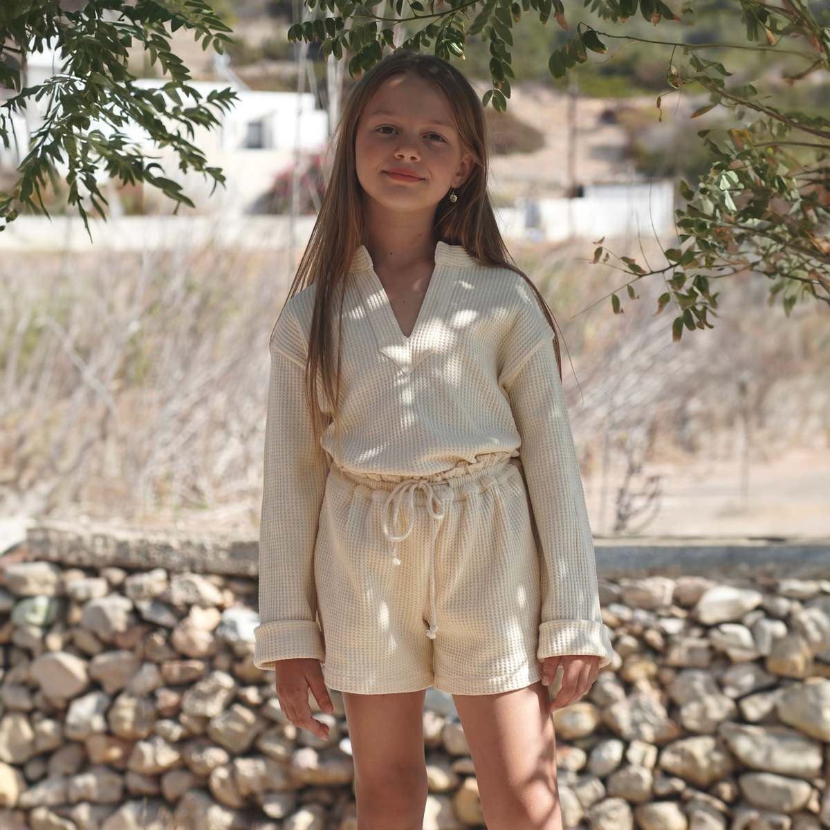 Kids House Of Paloma Bruno Kid's Short - Vanille Waffle - Image 1 of 3