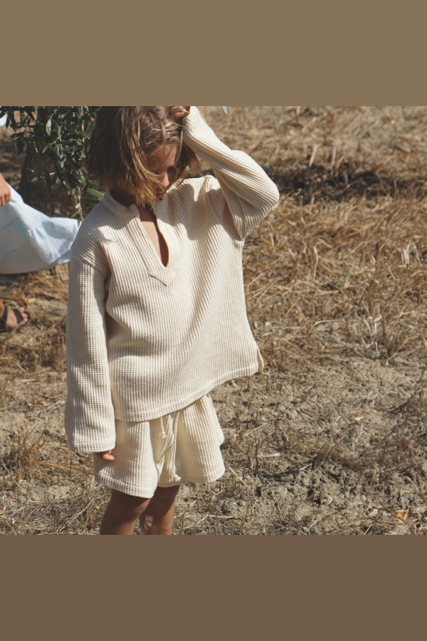 Kids House Of Paloma Jule Kid's Tunic - Vanille Waffle