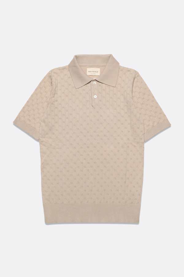 Far Afield Jacobs Lace Polo - Peyote Sand Far Afield Jacobs Lace Polo - Peyote Sand
