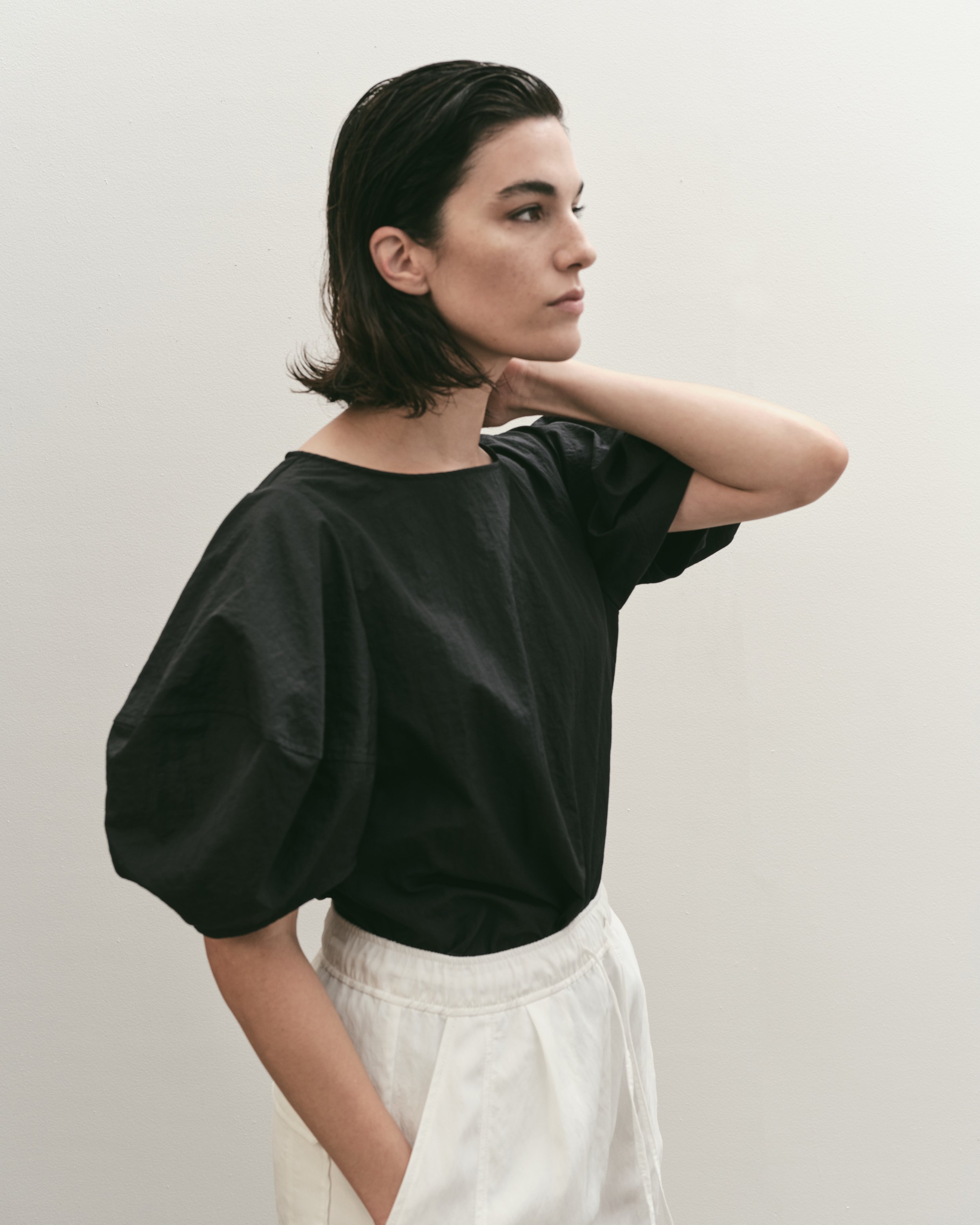 mijeong-park-balloon-sleeve-blouse-dark-navy-garmentory