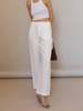 Sophie Rue Linen High Waist Pants - White - Thumbnail 1