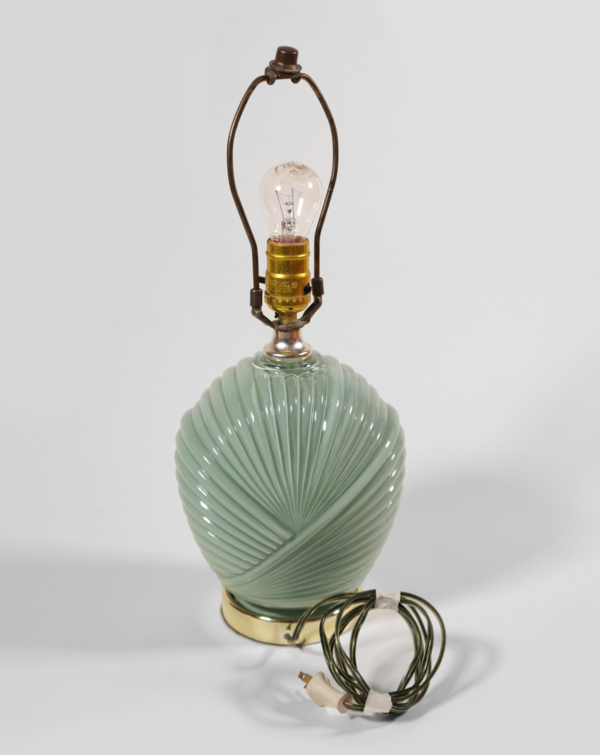 Finders Keepers To. Shell Art Deco Lamp - Sage