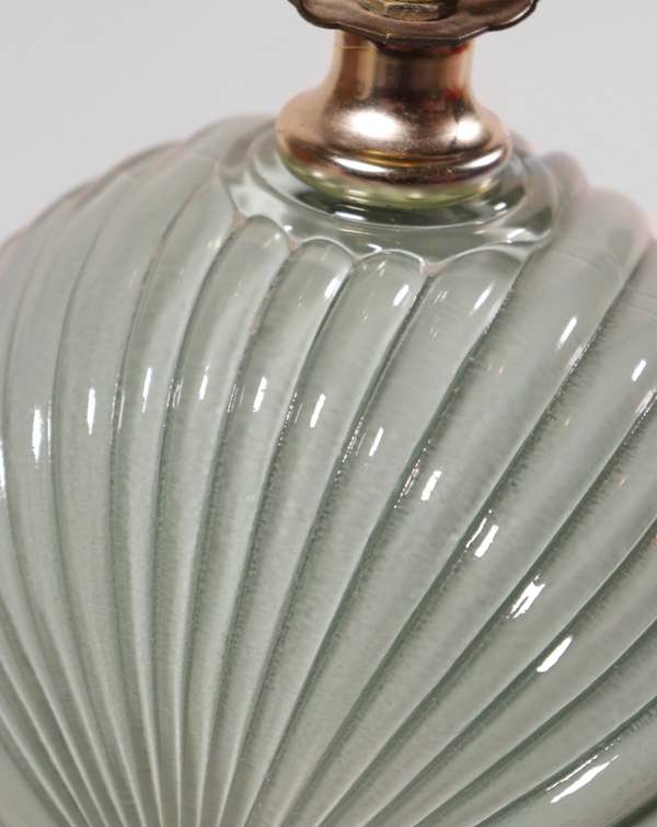 Finders Keepers To. Shell Art Deco Lamp - Sage