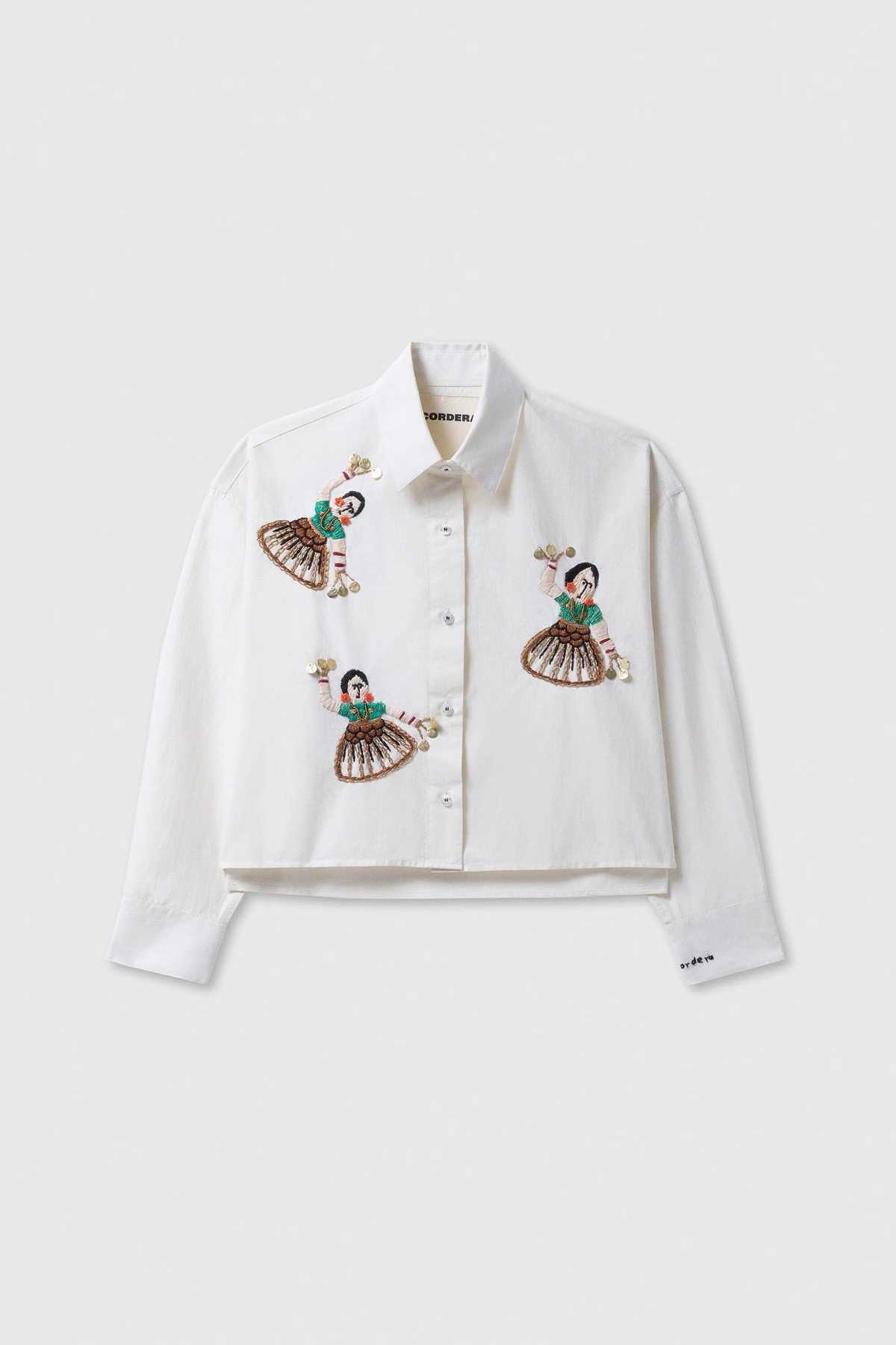 Cordera Danza Hand Embroidered Shirt - White - Image 4 of 6