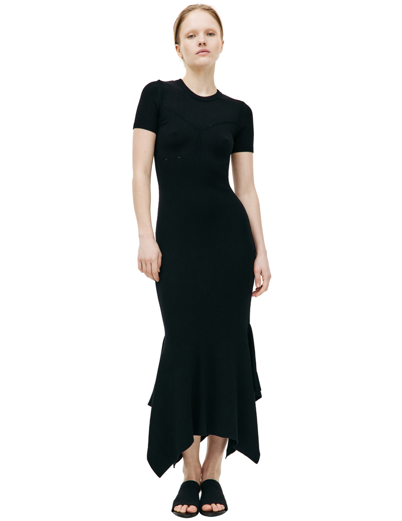 ワンピース Marine Serre Black Polyester Dress Recycled Nylon Long Dress • Marine Serre