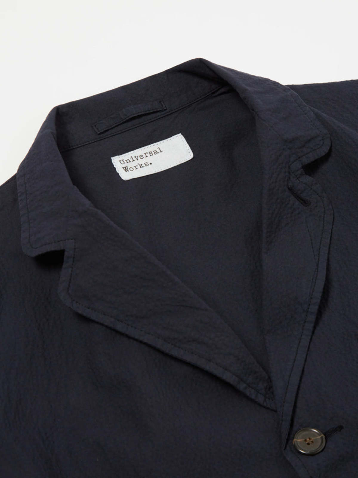 Universal Works Three Button Universal Works Three Button Jacket - Seersucker Navy | Garmentory