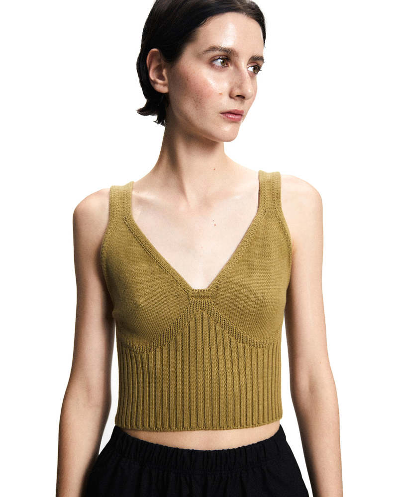 Rita Row Top Fukang - Khaki Rita Row Top Fukang - Khaki