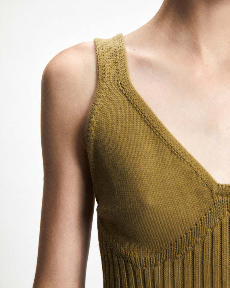 Rita Row Top Fukang - Khaki Rita Row Top Fukang - Khaki