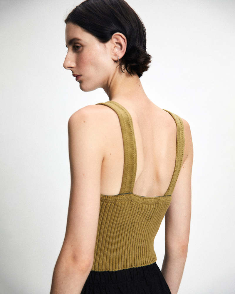 Rita Row Top Fukang - Khaki Rita Row Top Fukang - Khaki