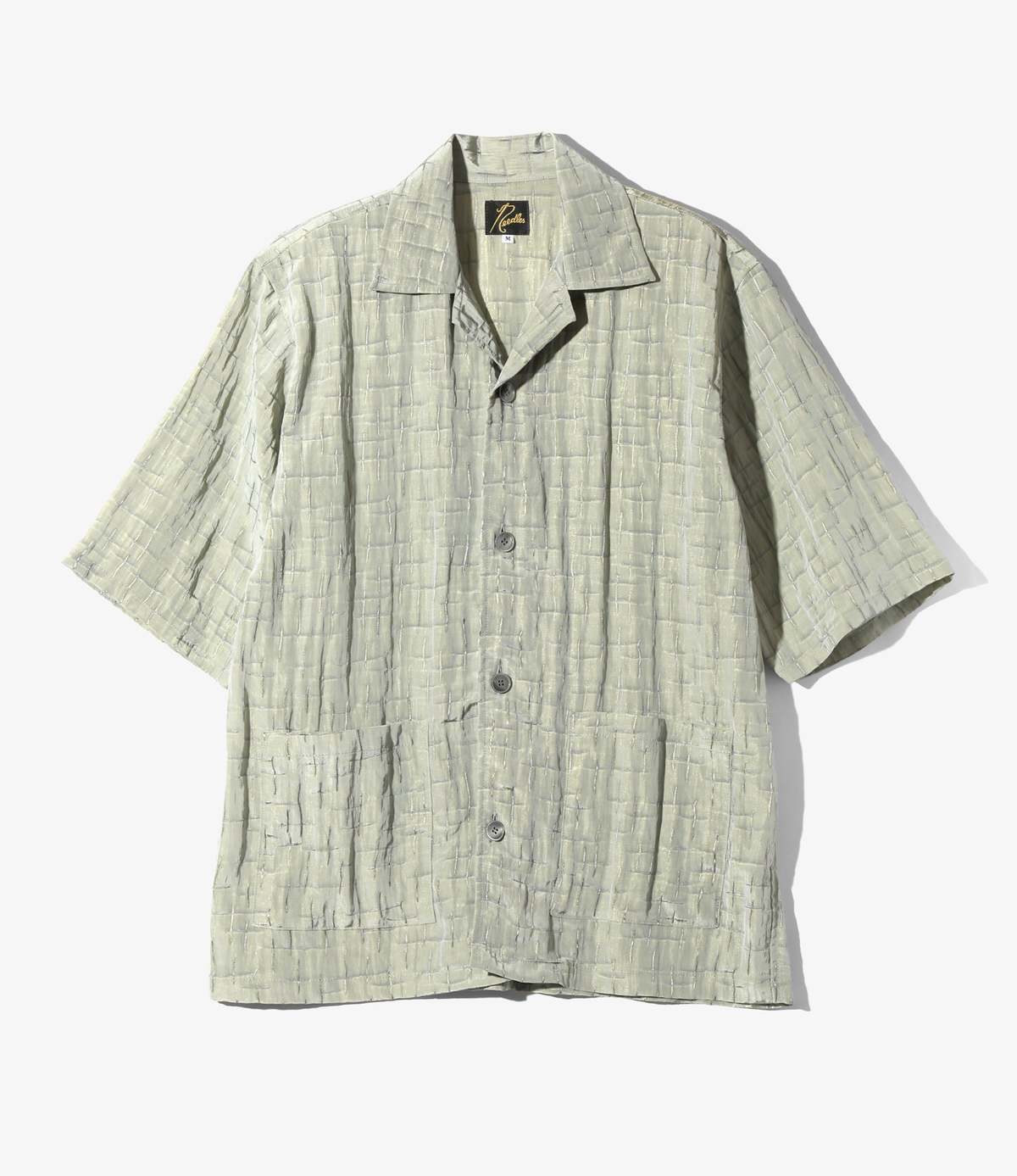 Needles R/N Bright Cloth Cabana Shirt - Cross Blue/Grey