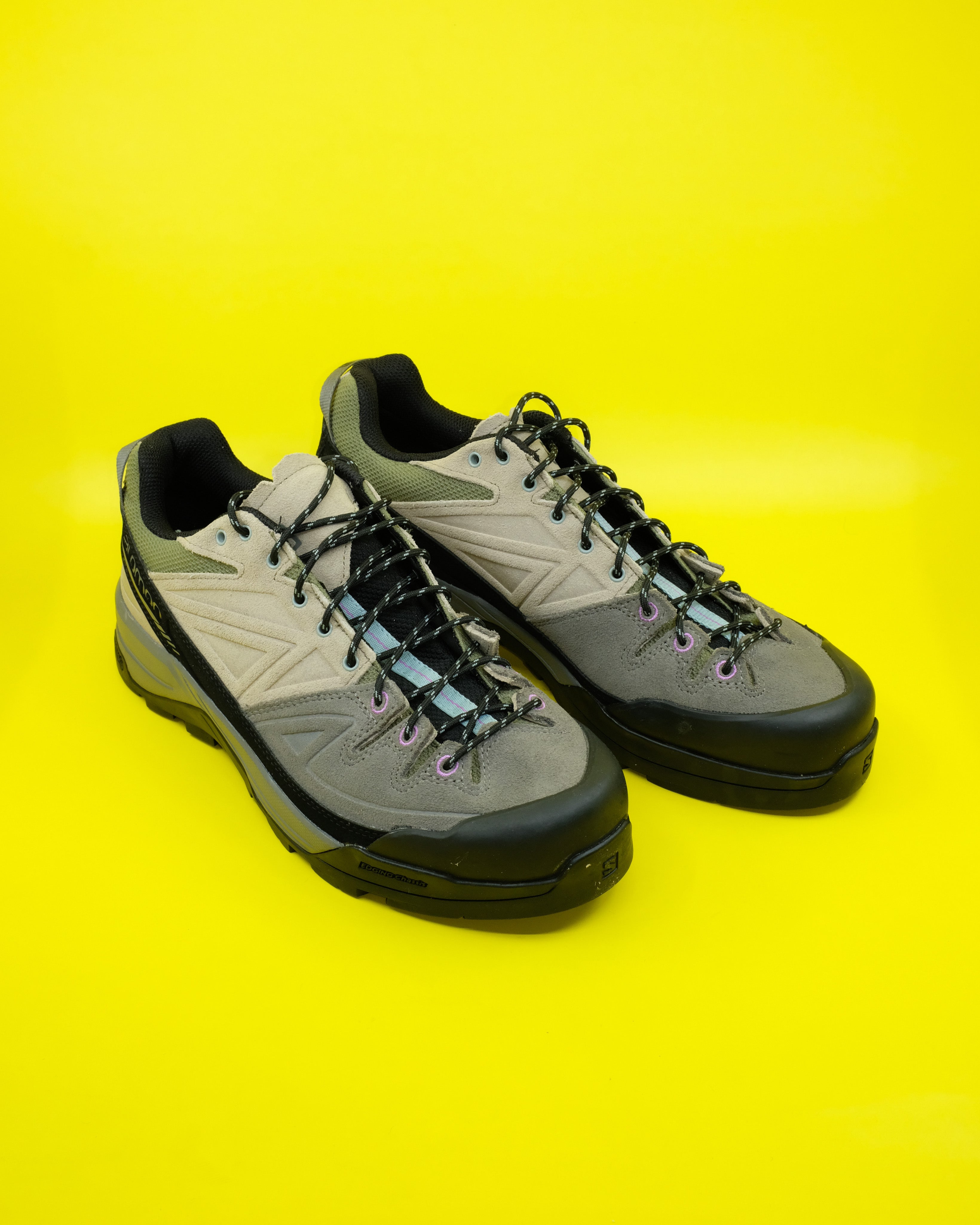 SALOMON X-Alp Leather Sneakers - Pewter/Vintage Khaki | Garmentory
