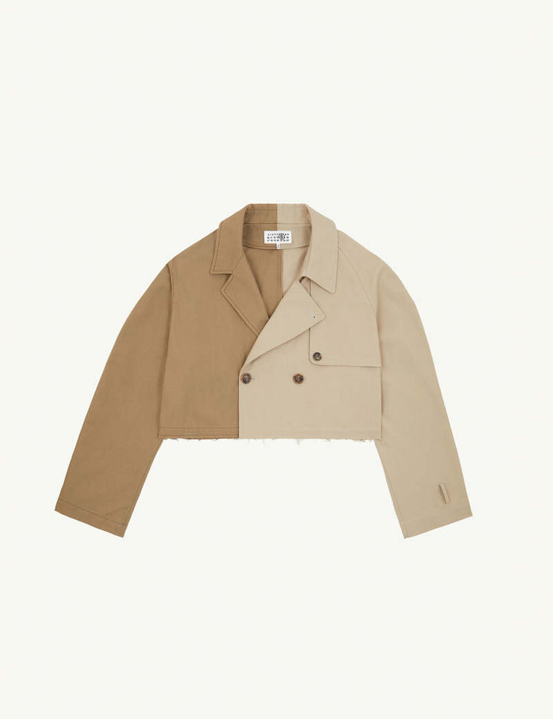 ★MM6 Maison Margiela★ Short trench jacket mud brown sand b MM6 Maison Margiela Cropped Trench Jacket | Shopbop