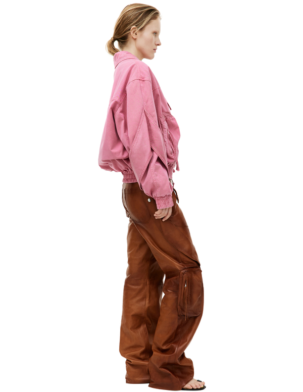 Blumarine Padded Bomber Jacket - Pink | Garmentory