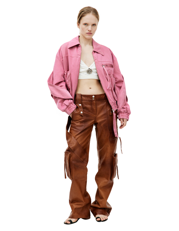 Blumarine Padded Bomber Jacket - Pink | Garmentory