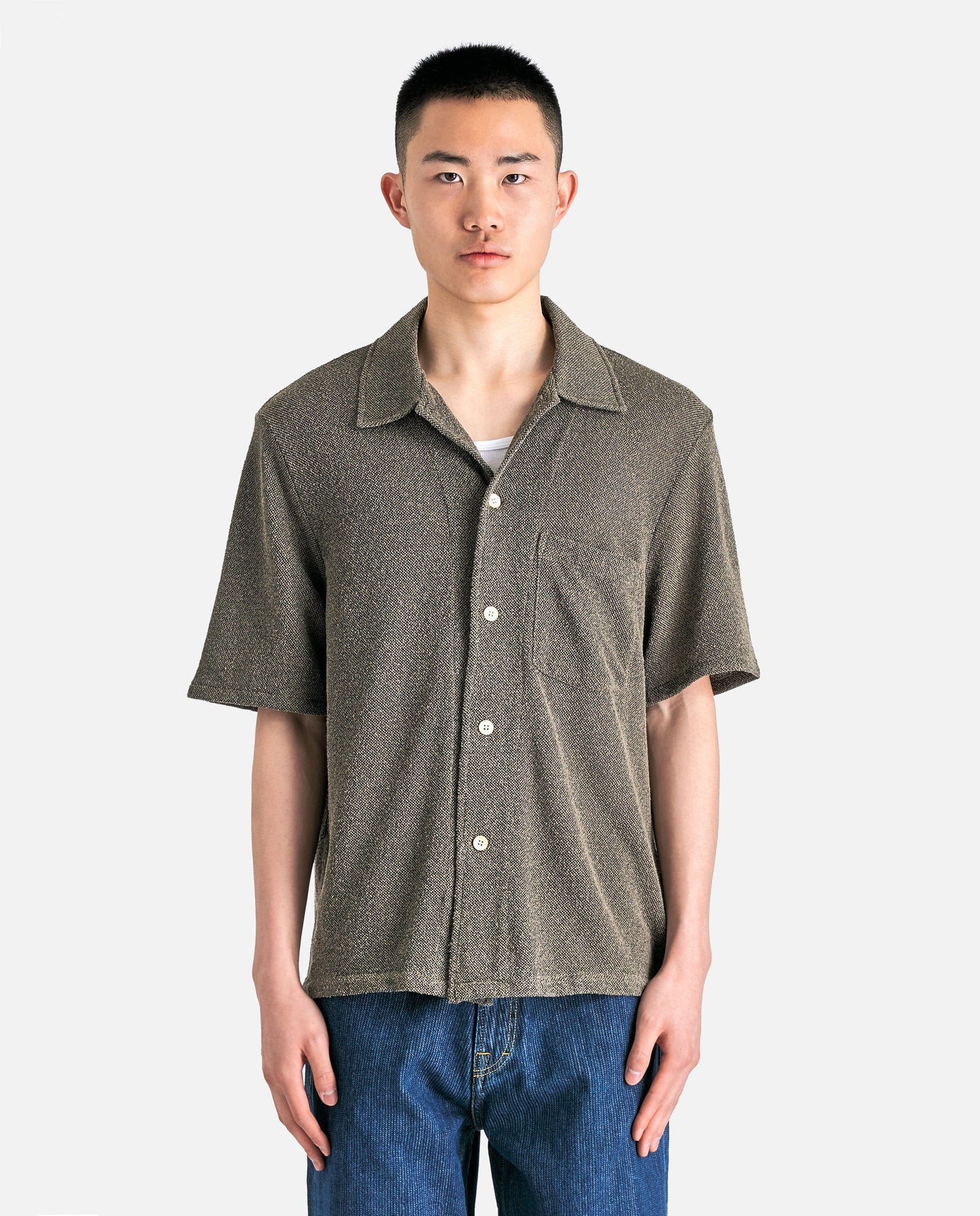 トップス OUR LEGACY BOX SHIRT SHORT SLEEVE Our Legacy - Box Shirt Shortsleeve Muck Boucle