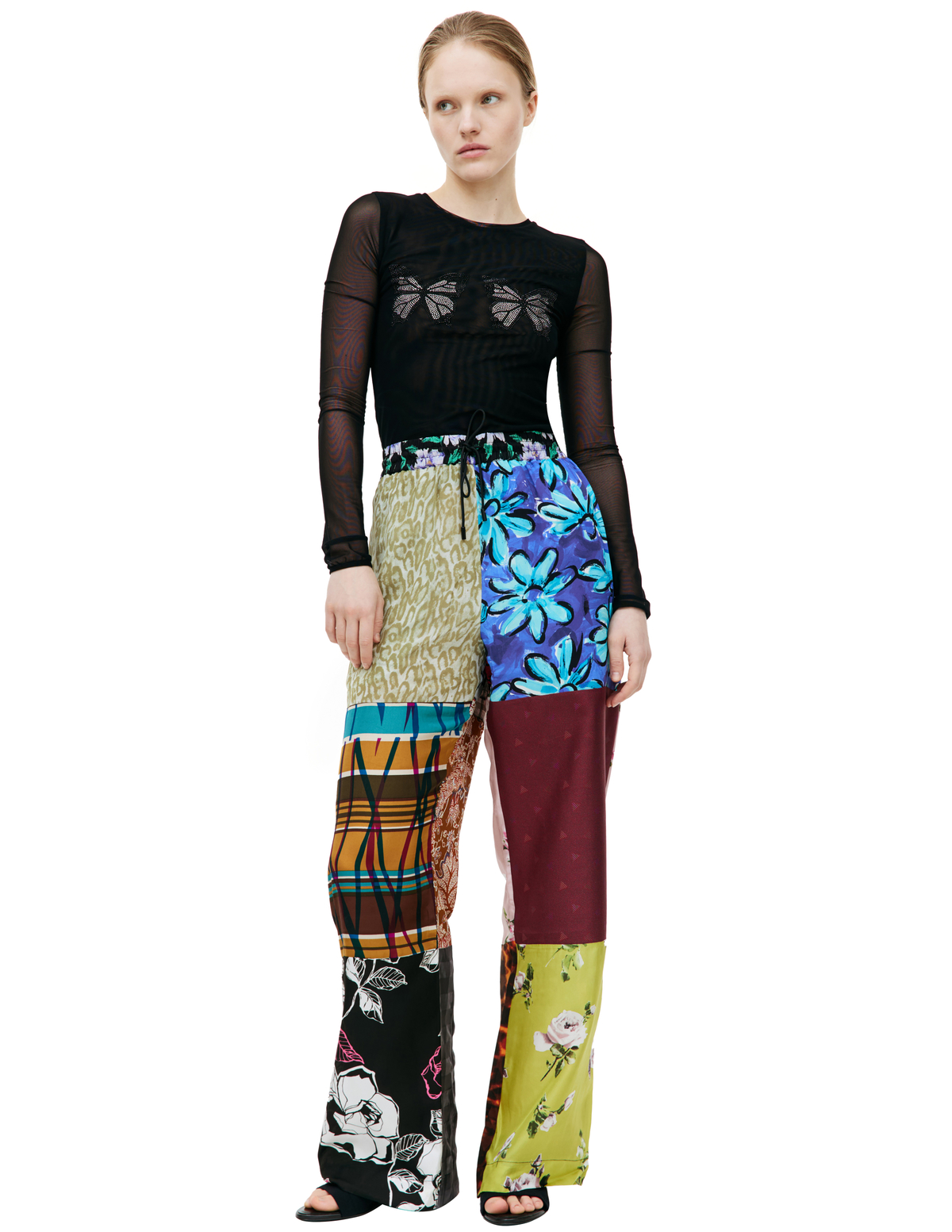 Marine Serre Patchwork Trousers - Multicolor | Garmentory