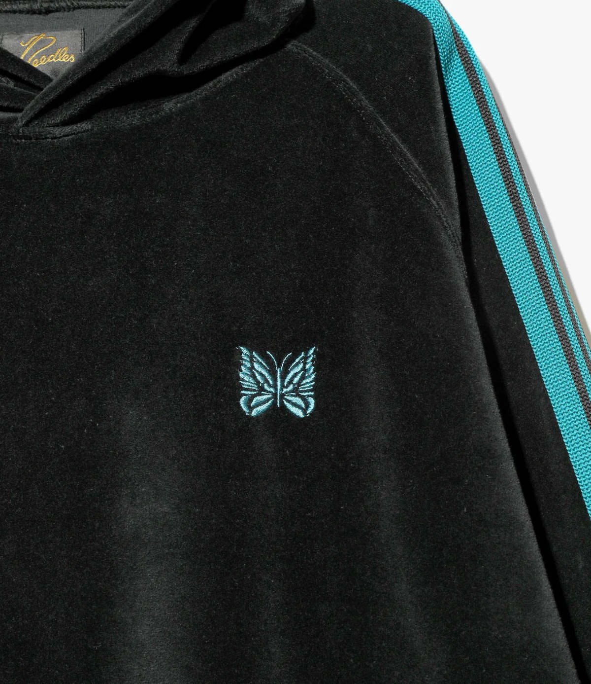 Needles C/Pe Velour Track Hoody - Black | Garmentory