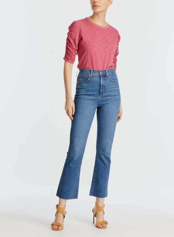 Veronica Beard Waldorf Tee - Soft Raspberry | Garmentory