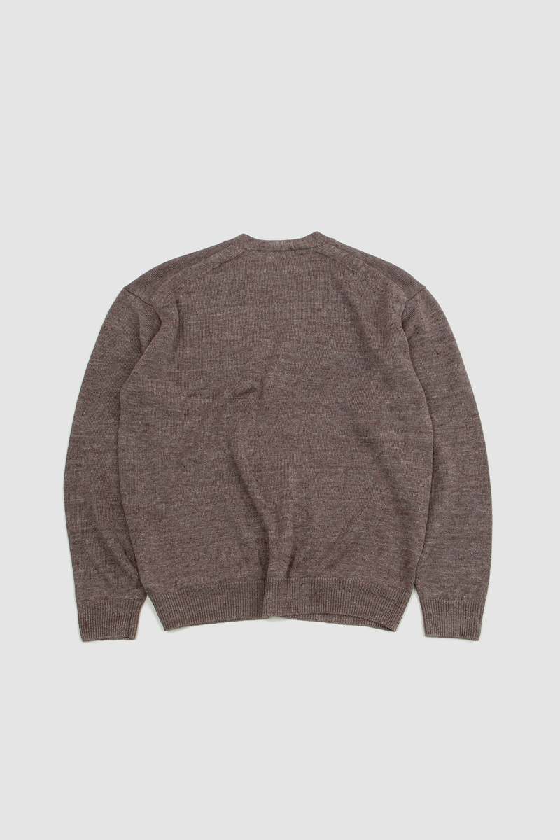 Batoner Washed High Count Linen V Cardigan - Brown | Garmentory