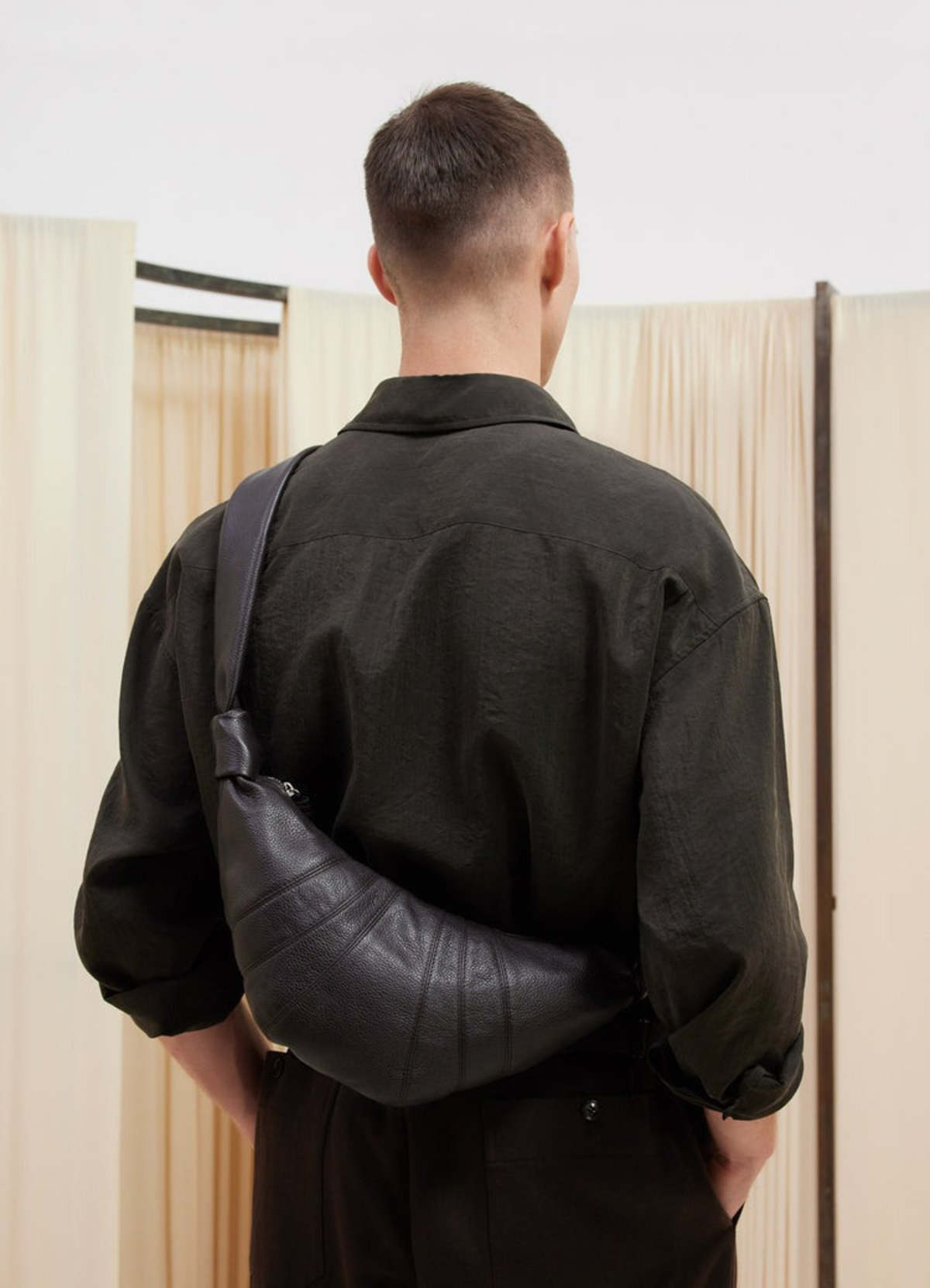 Lemaire Medium Croissant Bag - Dark Chocolate | Garmentory