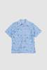 Wales Bonner Highlife Bowling Shirt - Light Blue Floral Lace - Thumbnail 2