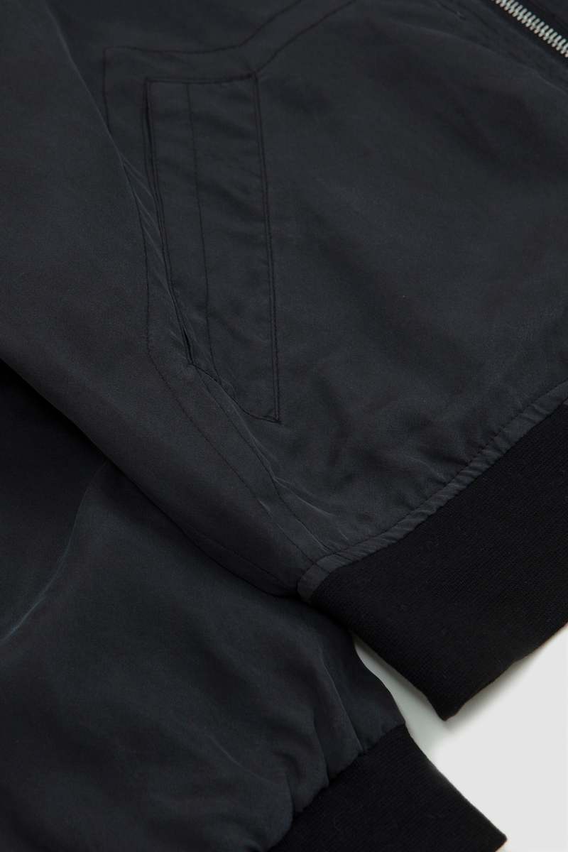 Sunflower Silk Bomber - Black | Garmentory