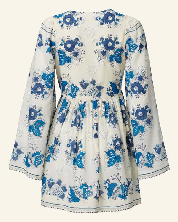 blue china pattern dress Hayden Dress