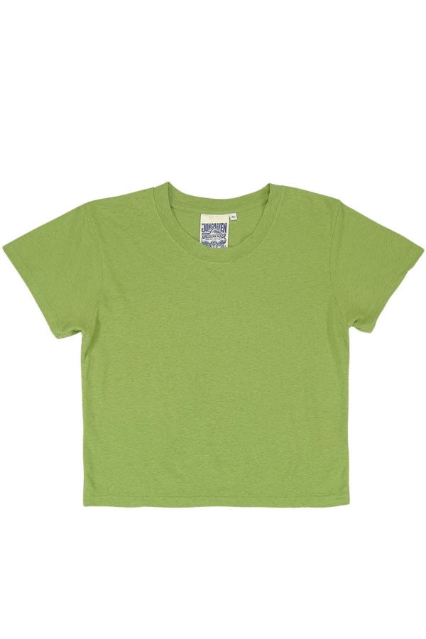 Jungmaven Lorel Crop Tee - Dark Matcha