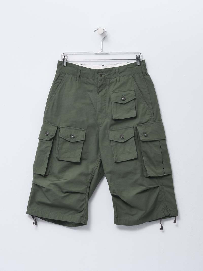 Engineered Garments FA Cotton Ripstop Short - Olive | Garmentory