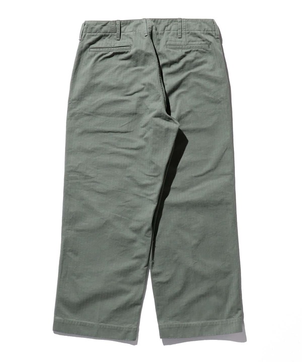 Beams Plus Herringbone MIL Trousers - Sage | Garmentory