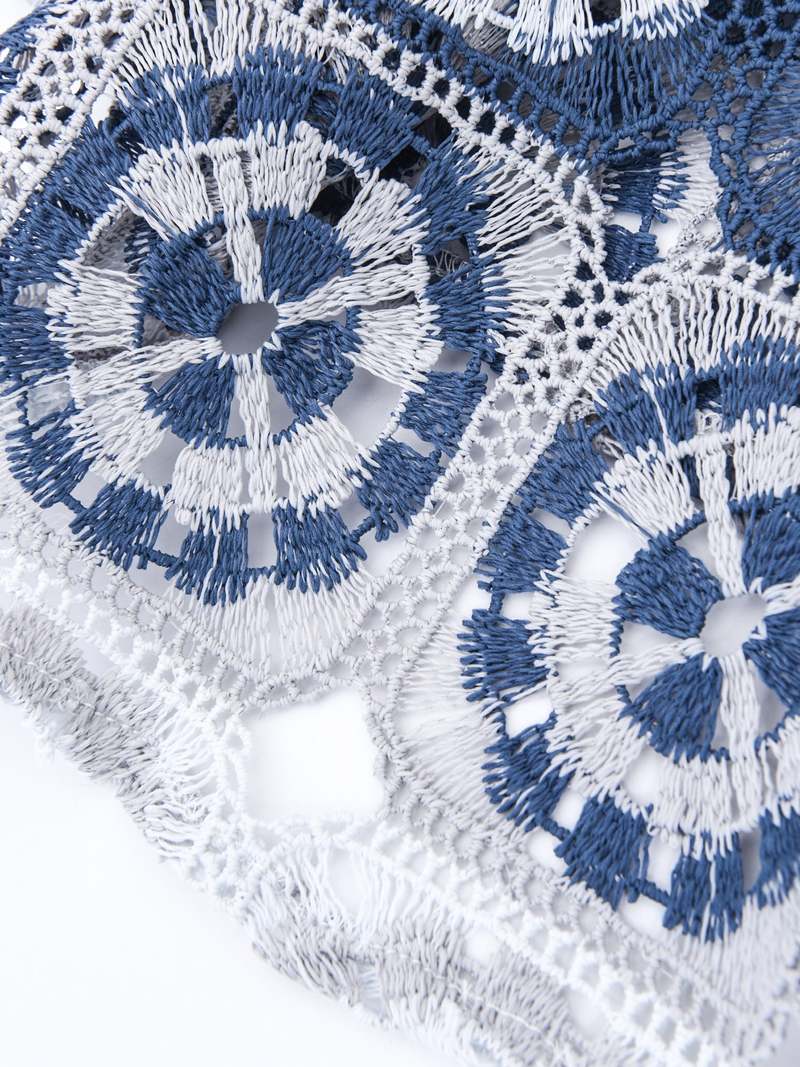 Engineered Garments｜DRESSES (Wrap Vest Dress A - Blue/G Engineered Garments Wrap Vest Polyester Crochet Dress - Blue