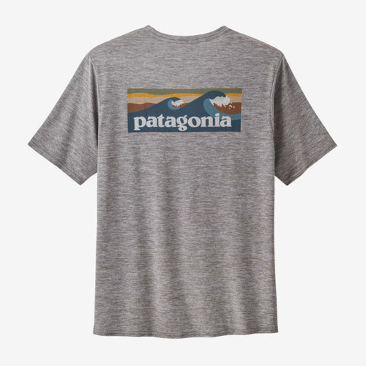 Patagonia Capilene Cool Daily Graphic Shirt - Waters Boardshort Logo Abalone Blue/Feather Grey - Image 1 of 3