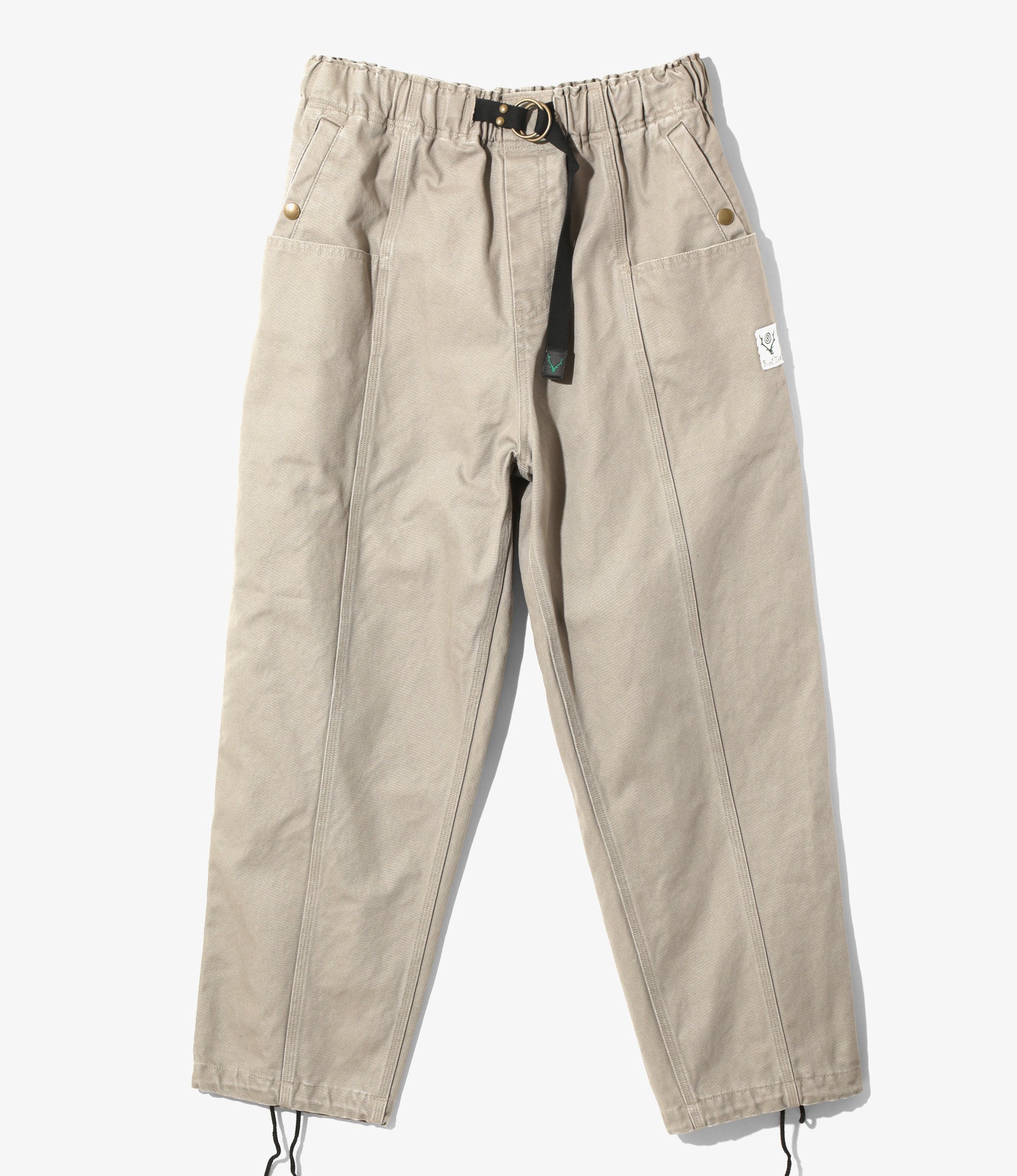 South2 West8 11.5oz Cotton Canvas Belted C.S. Pant - Grey | Garmentory