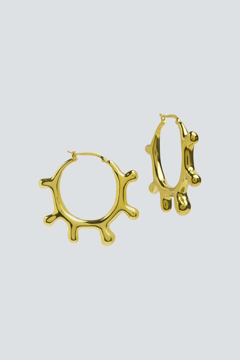 Hannah Jewett Latte Hoops - 18k