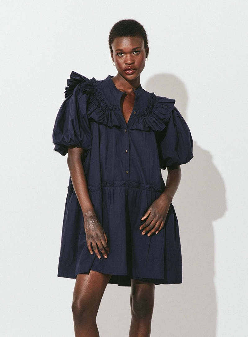 Cleobella Tatiana Mini Dress - Navy | Garmentory