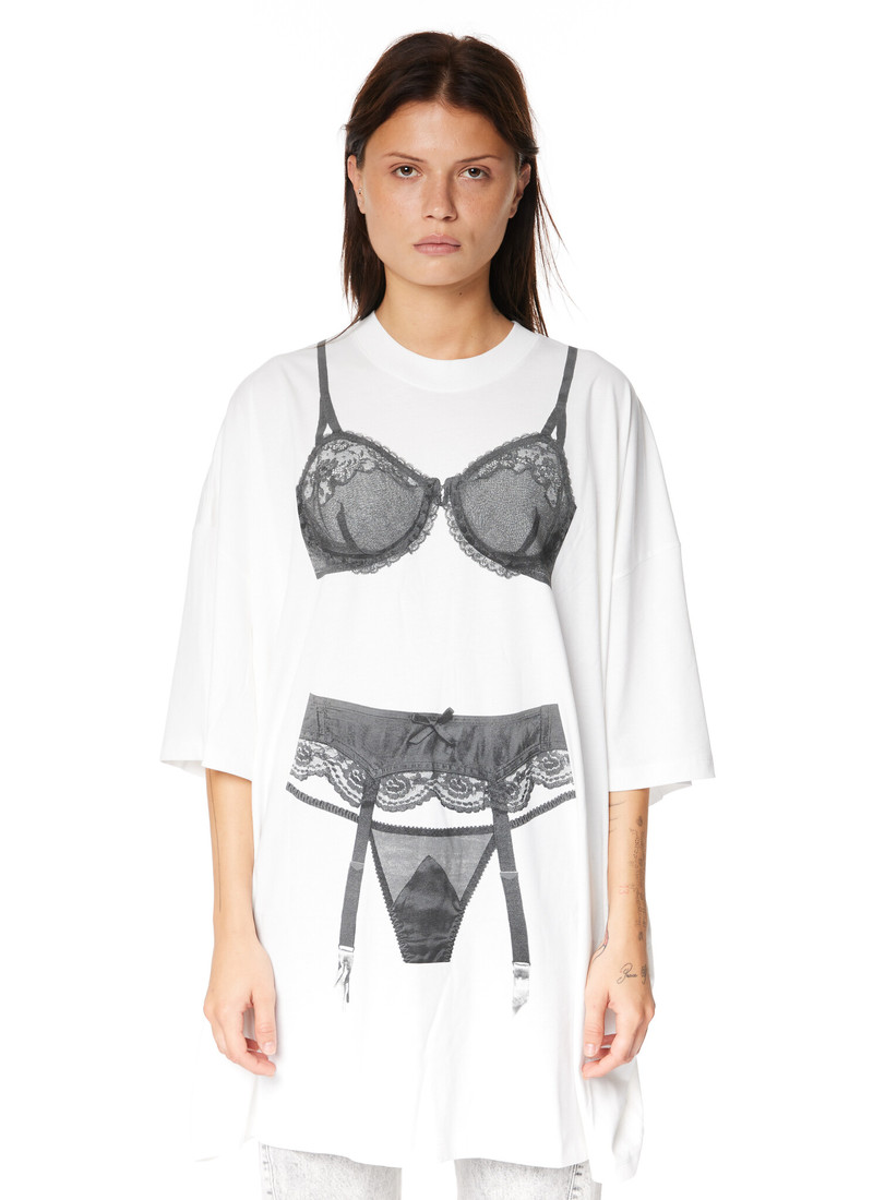 Trompe Loeil Tall Tee - Lingerie Print | Garmentory