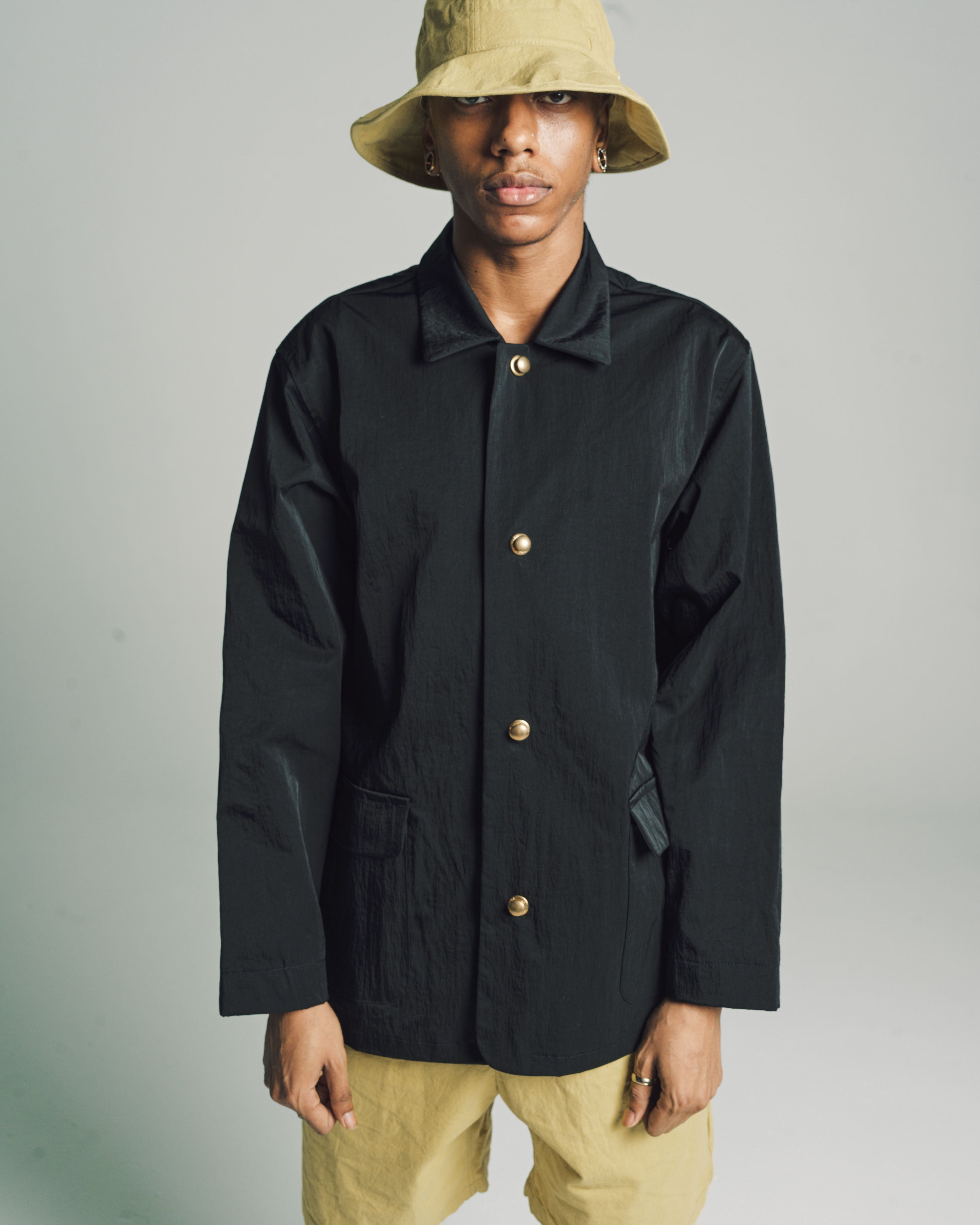 MAN-TLE Nylon Over Shirt - Black | Garmentory