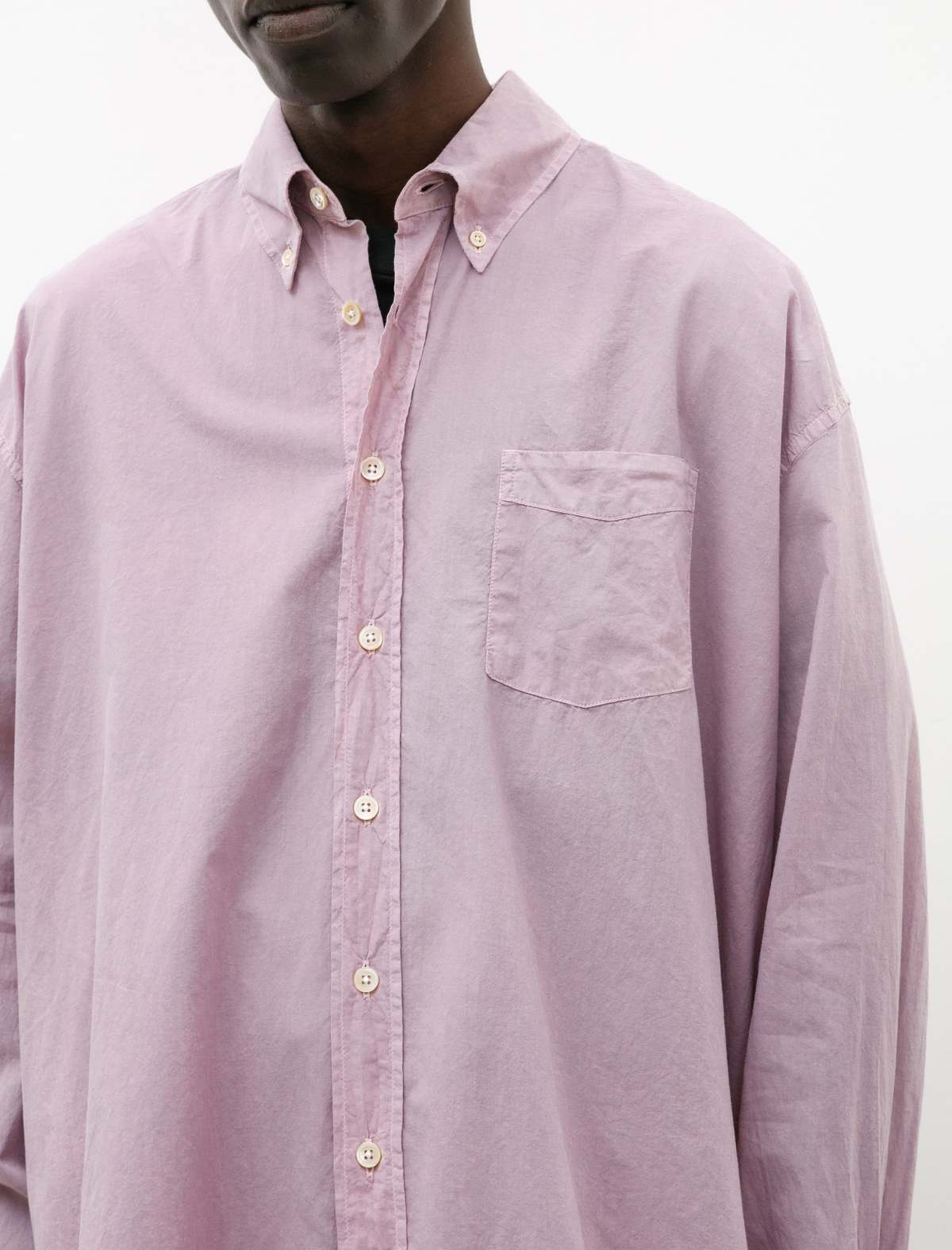 Our Legacy Borrowed BD Shirt - Dusty Lilac Voile | Garmentory