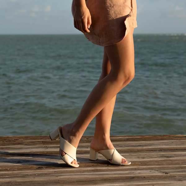 Nisolo Carina Cross Strap Mule Bone Garmentory