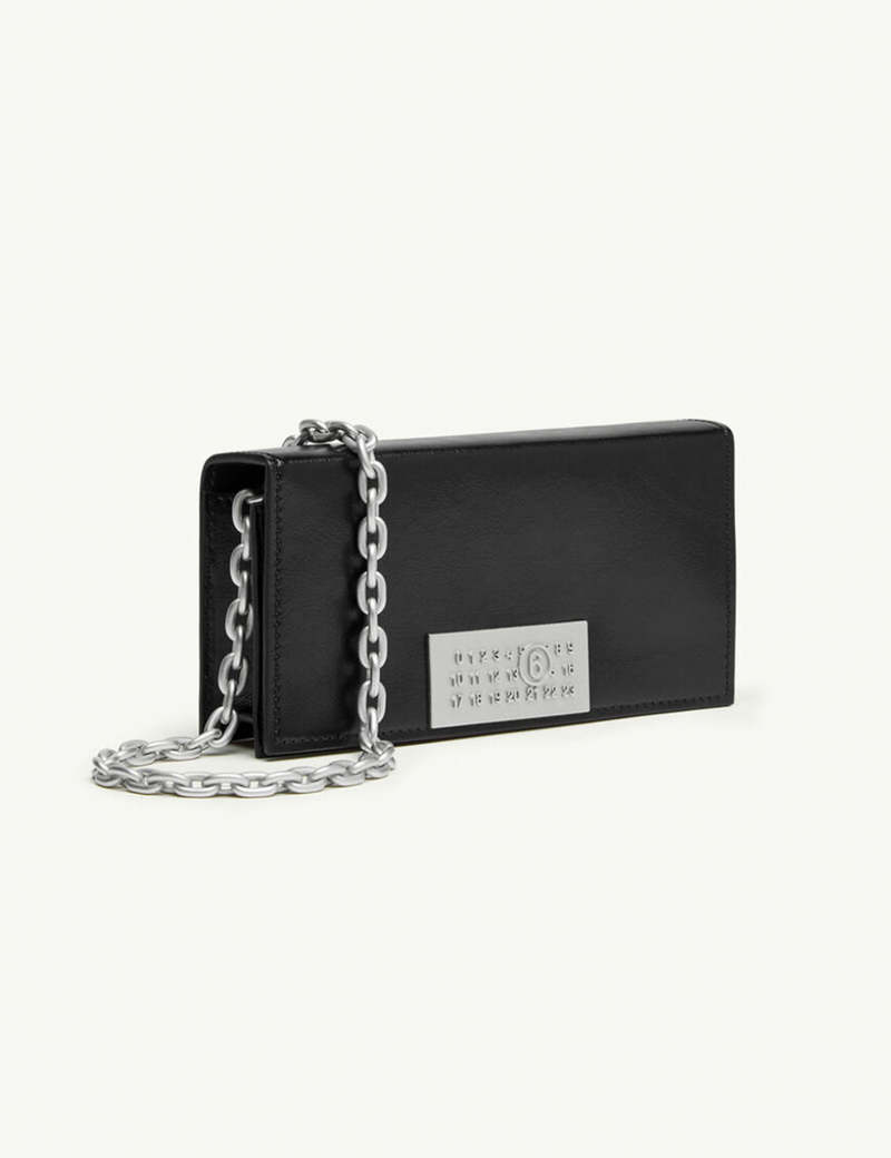 MM6 Maison Margiela Numeric Chain Wallet - Black | Garmentory MM6 Maison Margiela Numeric Chain Wallet - Black | Garmentory