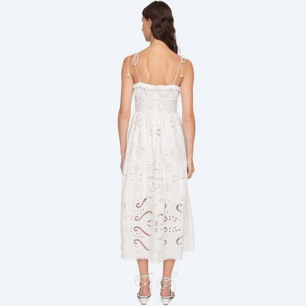 green emerald velvet dress Off-White Graphic Fishes Euroflax™ Premium Linen Maxi Dress – FARM Rio main image 0