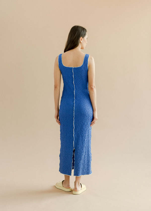  Bronze Age Muse Dress - Wavy Cobalt