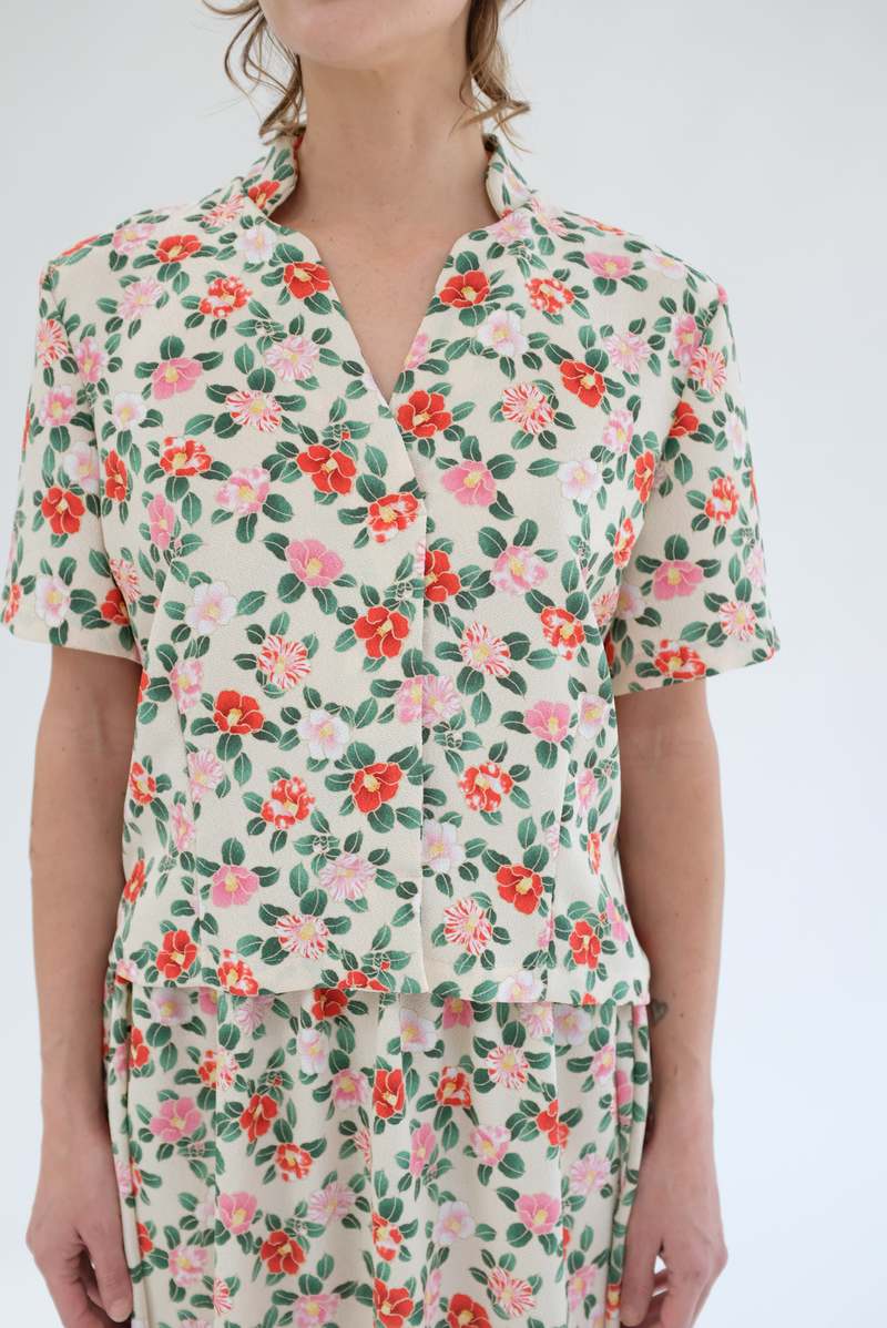 Beklina Okinawa Top - Ivory Floral Beklina Okinawa Top - Ivory Floral