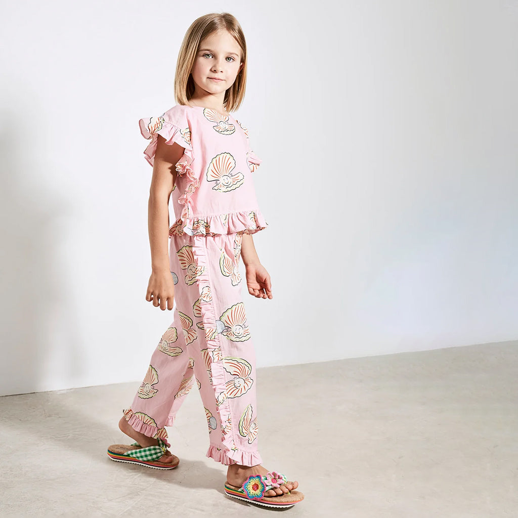 Kids Maison Mangostan Child Oyster Blouse - Pink | Garmentory