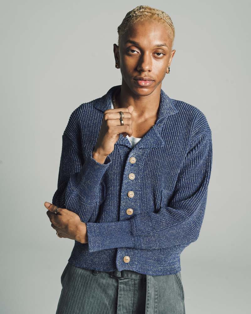 タイガタカハシ KNIT SPORTS JACKET C.1930'S Taiga Takahashi Linen & Silk Knit Sports Jacket C. 1930's