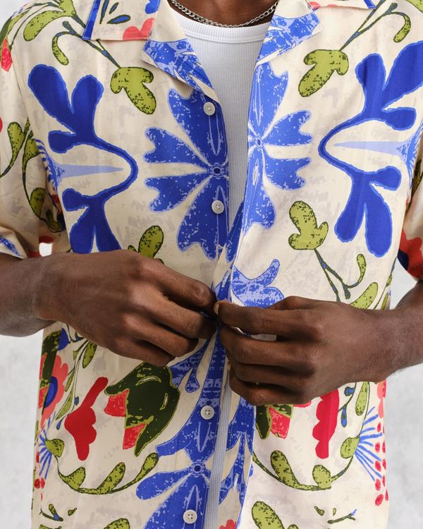 Wax London Didcot Shirt - Summer Floral Wax London Didcot Shirt - Summer Floral